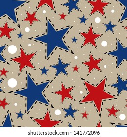 Seamless pattern for 4th of July, American Independence Day.