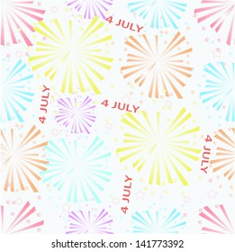 Seamless pattern for 4th of July, American Independence Day.