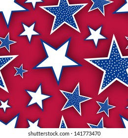 Seamless pattern for 4th of July, American Independence Day.