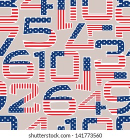 Seamless pattern for 4th of July, American Independence Day.