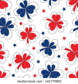 Seamless pattern for 4th of July, American Independence Day.