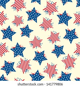 Seamless pattern for 4th of July, American Independence Day.