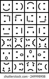 Seamless pattern of 6 feelings. You can also use to separate each one from the others.