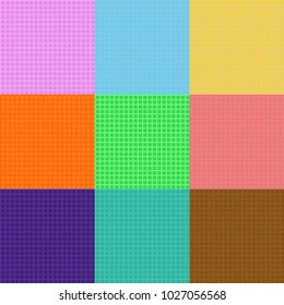 seamless pattern 9 colors vector illustration grid