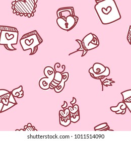 seamless pattern about valentines day. valentines day seamless pattern. background for valentines day. Vector Illustration.