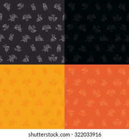 Seamless pattern about vampire for Halloween in style flat