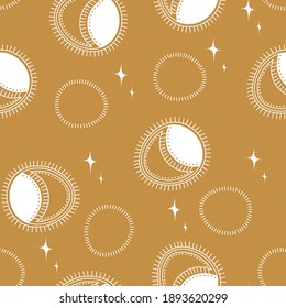 seamless pattern about yoga time and  space