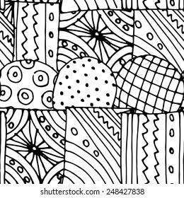 Seamless pattern abstrac. White and black 1