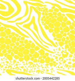 Seamless pattern abstract animals spots leopard zebra vector illustration