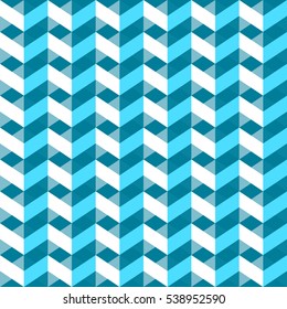 Seamless pattern with abstract architectural details in white and blue colors. Good for technical / urban design. Vector.