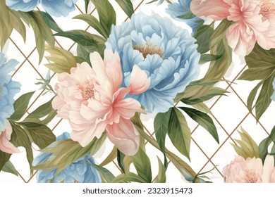 Seamless pattern, abstract art. Watercolor painting, children's wallpaper. Hand drawn plants. Palms, rainforest, leaves, flowers. modern Art. Prints, wallpapers, posters, cards, murals