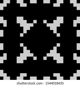 Seamless pattern. Abstract backdrop. Figures, squares, rectangles ornament. Simple shapes wallpaper. Geometric motif, Polygons background. Digital paper, web design, textile print. Vector artwork.