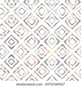 Seamless pattern. Abstract background with beige gouache squares. Hand made geometric texture. Modern graphic design. Perfect for textil,fabric, wallpaper.