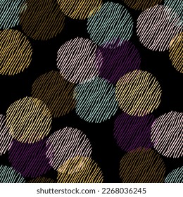 Seamless pattern abstract background with circles and stripes.Vector illustration