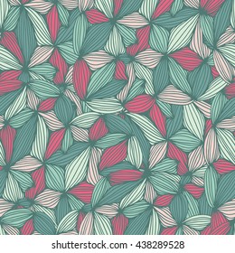 Seamless pattern abstract background with colorful ornament. Hand draw vector illustration. 