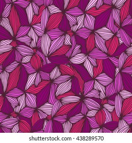 Seamless pattern abstract background with colorful ornament. Hand draw vector illustration. 