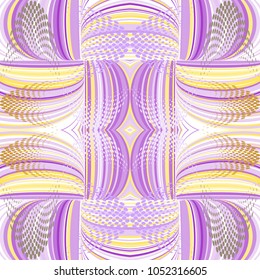 Seamless pattern abstract background with complicated ornament of threads, knots and halftones.Could be used for design of background, wallpaper, textile, house interiors.