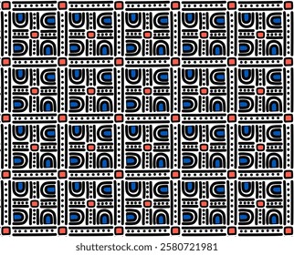 Seamless pattern. Abstract background in ethnic style. Tribal print for printing on fabric, wallpaper, clothing, packaging and gift paper. Vector design.