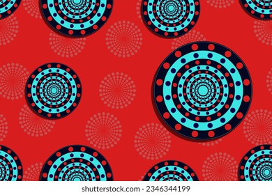 Seamless pattern, abstract background, line art circles in ethnic style.