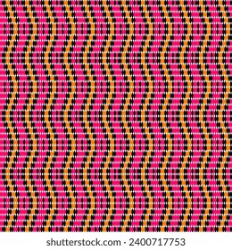 Seamless pattern. Abstract background with optical illusion. Vector.