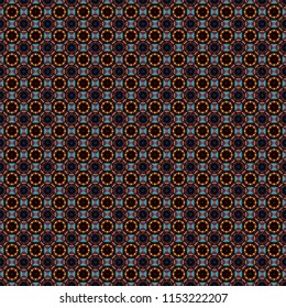 Seamless pattern abstract background with random size squares. A mosaic of squares in brown, gray and blue colors. Modern stylish vector colorful texture.