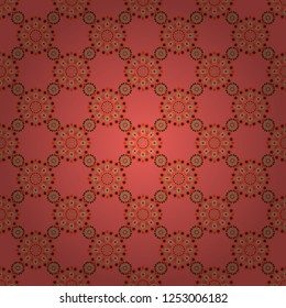 Seamless pattern abstract background with random size squares. Modern stylish vector colorful texture. A mosaic of squares in purple, orange and pink colors.
