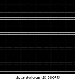 Seamless pattern. abstract background with white straight lines isolated on a black background. vector illustration