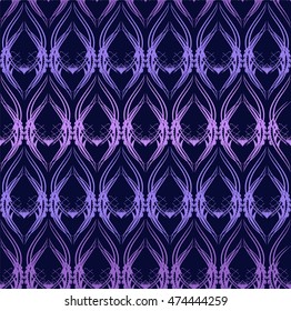 Seamless pattern. Abstract background.Design of fabric for tie, shirt, ladies blouse, shawl.  Gradient backdrop. Boho chic.