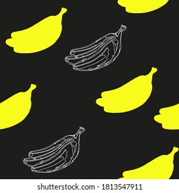 seamless pattern of abstract bananas