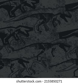 Seamless pattern with abstract baryonyx. Background with dino for textile, fabric, kids, boy, wrapping paper, Web, clothes, socks and other design.