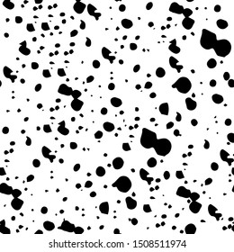 Seamless pattern of the Abstract black dots,  spots, vector background