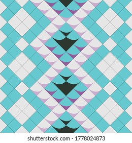 Seamless pattern abstract with black fish for wallpaper and background