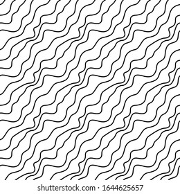 Seamless pattern. Abstract black lines, diagonal structure. 