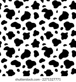 Seamless pattern of abstract black spots. Animal print