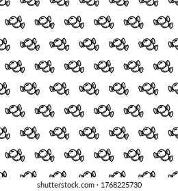 Seamless Pattern Abstract Black Sweet Background Vector