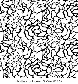 Seamless pattern with abstract black and white pattern