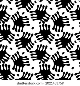 Seamless pattern with abstract blots. Avant-garde collage style. Geometric wallpaper for business brochure,  cover design. 