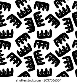 Seamless pattern with abstract blots. Avant-garde collage style. Geometric wallpaper for business brochure,  cover design. 