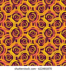 Seamless pattern with abstract bright flowers. Vector illustration