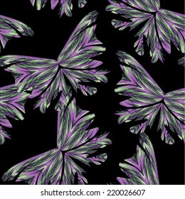 Seamless pattern with abstract butterflies.