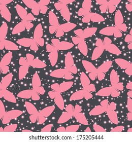 seamless pattern or abstract butterfly in vector style