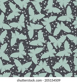 seamless pattern or abstract butterfly in vector style