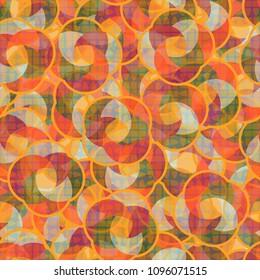 Seamless pattern. Abstract camouflage covered with a mesh. Multi-colored texture.