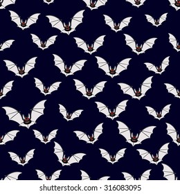 Seamless pattern of the abstract cartoon bats