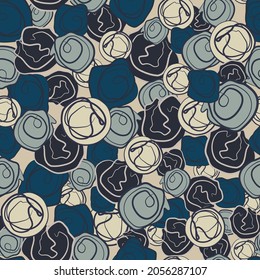 seamless pattern of abstract circle, lines shape. a hand-drawn illustration in the style of minimalism. modern, romantic art of one line. for print, textiles, wallpaper, banner, web,  background.  