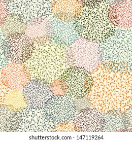 Seamless pattern with abstract circles