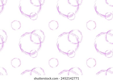 Seamless pattern with abstract circles on white background. For cover, fabric, background design. Vector illustration