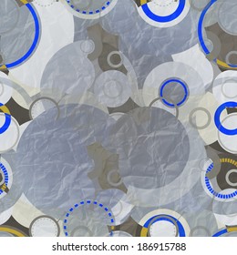 seamless pattern with abstract circles and rings