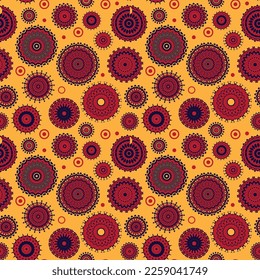 Seamless pattern with abstract circles. Vector file for designs.