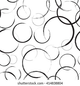 Seamless pattern with abstract circles in vector EPS8 format, includes pattern swatch.